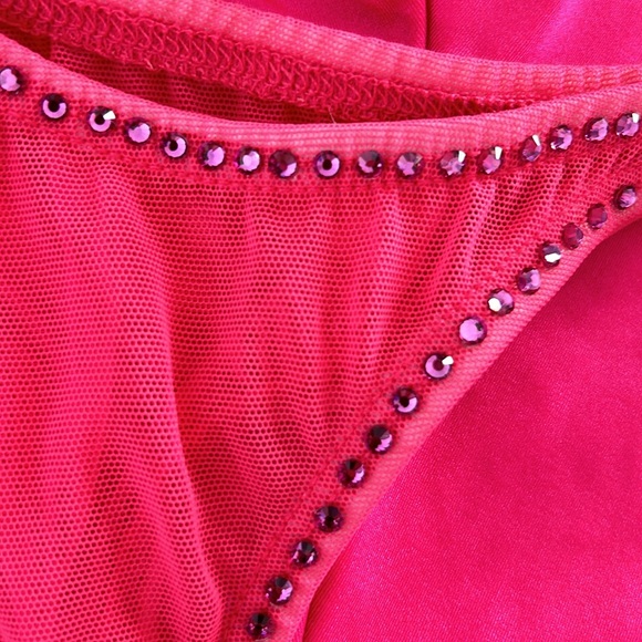 The Lineup CARLSBAD BIKETARD Barbie Pink 2 piece Dance Costume MA - Picture 7 of 8